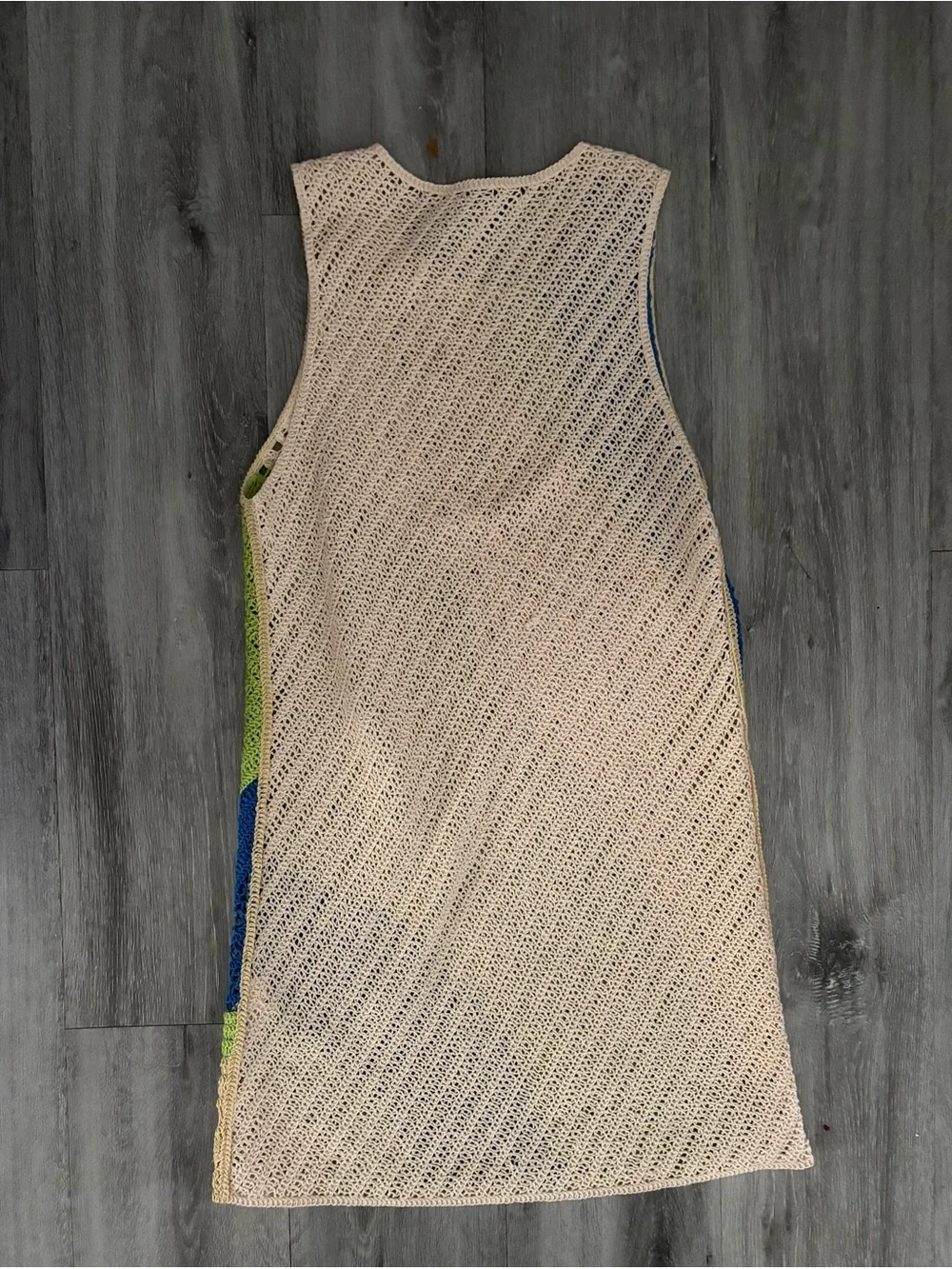 Zara Open-Knit Sweater Tank Dress in Cream - Picture 9 of 9